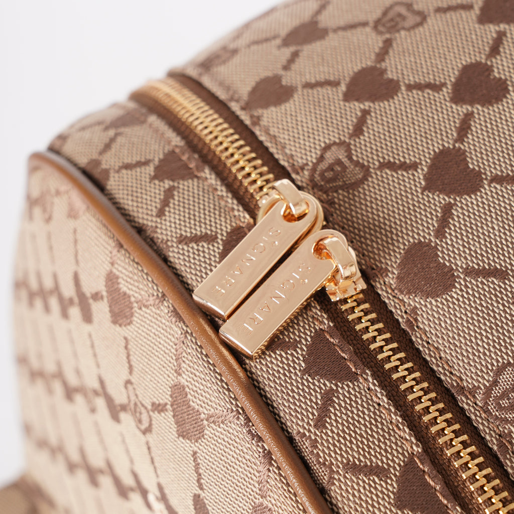 Signare London - B-Loved Big Rucksack on Beige Monogram